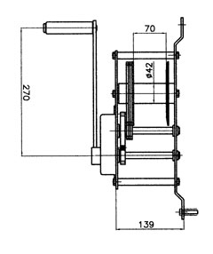 Lifting winch for farm use  Cod. 950.270.20